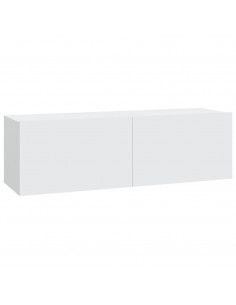 Set Mobili Porta TV 3 pz Bianco in Legno Multistrato