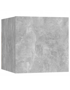 Set di Mobili Porta TV 7 pz Grigio Cemento in Legno Multistrato