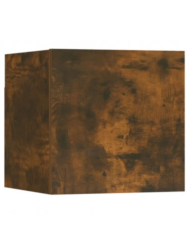 Set di Mobili Porta TV 7 pz Rovere Fumo in Legno Multistrato