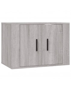 Set Mobili Porta TV 2 pz Grigio Sonoma in Legno Multistrato