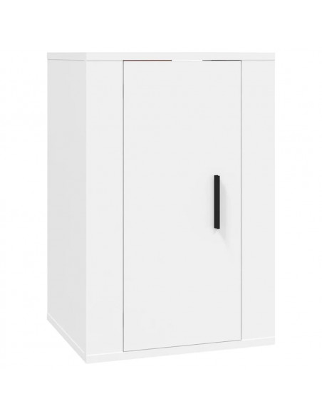 Set di Mobili Porta TV 4 pz Bianco in Legno Multistrato