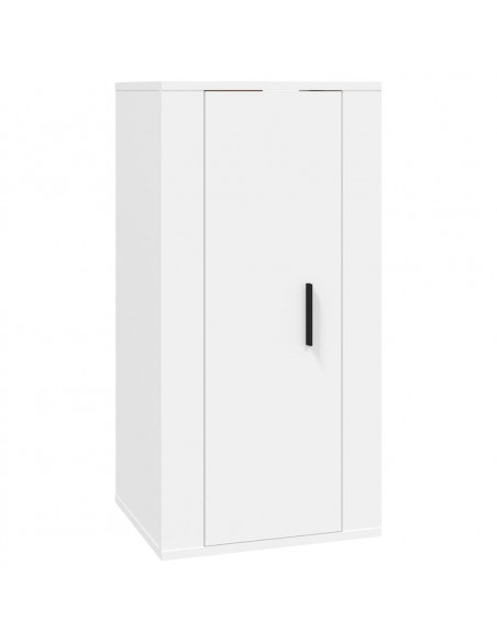 Set di Mobili Porta TV 4 pz Bianco in Legno Multistrato