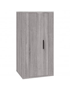 Set di Mobili Porta TV 4 pz Grigio Sonoma in Legno Multistrato
