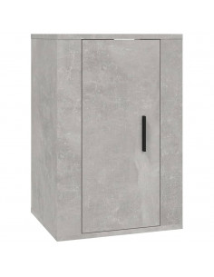 Set di Mobili Porta TV 2 pz Grigio Cemento in Legno Multistrato