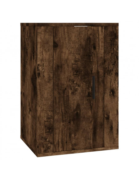 Set di Mobili Porta TV 4 pz Rovere Fumo in Legno Multistrato