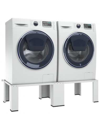 Supporto Doppio per Lavatrice e Asciugatrice Bianco