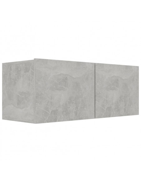 Set di Mobili Porta TV 6 pz Grigio Cemento in Legno Multistrato