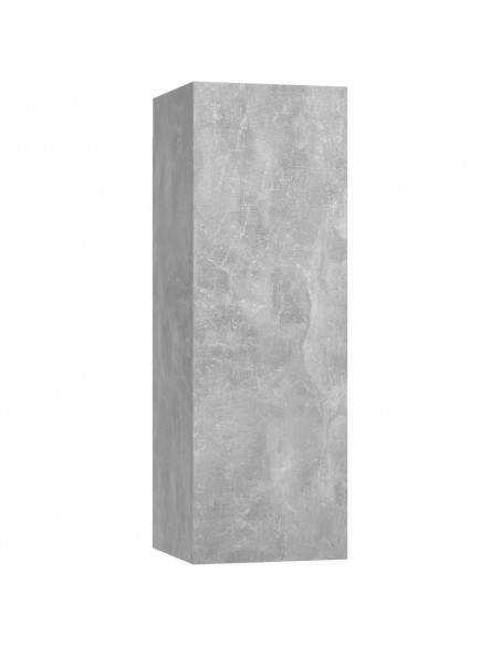 Set di Mobili Porta TV 8 pz Grigio Cemento in Legno Multistrato