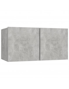 Set di Mobili Porta TV 6 pz Grigio Cemento in Legno Multistrato