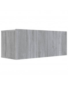 Set di Mobili Porta TV 7 pz Grigio Sonoma in Legno Multistrato