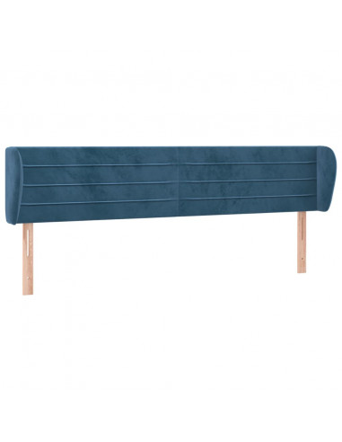 Testiera ad Orecchio Blu Scuro 183x23x78/88 cm in Velluto