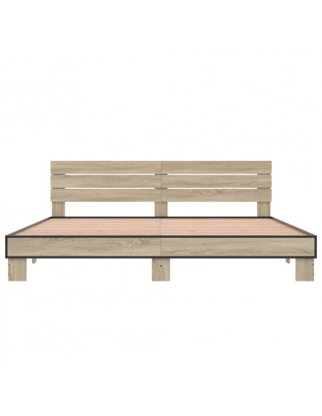 Giroletto Rovere Sonoma 200x200 cm Legno Multistrato e Metallo