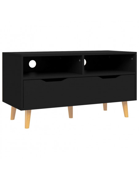 Mobile Porta TV Nero 90x40x48,5 cm in Legno Multistrato