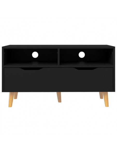Mobile Porta TV Nero 90x40x48,5 cm in Legno Multistrato
