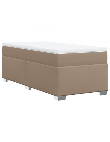 Giroletto a Molle con Materasso Cappuccino 90x190 cm Similpelle