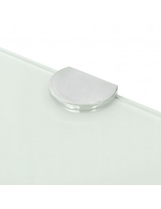 Scaffale Angolare con Supporto in Cristallo Vetro Chiaro 25x25 cm