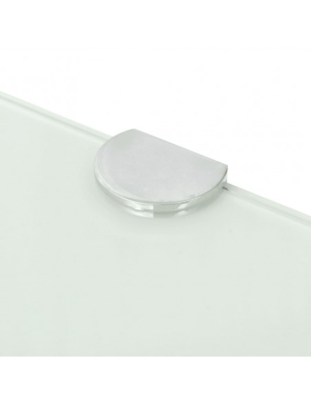 Scaffale Angolare con Supporto in Cristallo Vetro Chiaro 25x25 cm