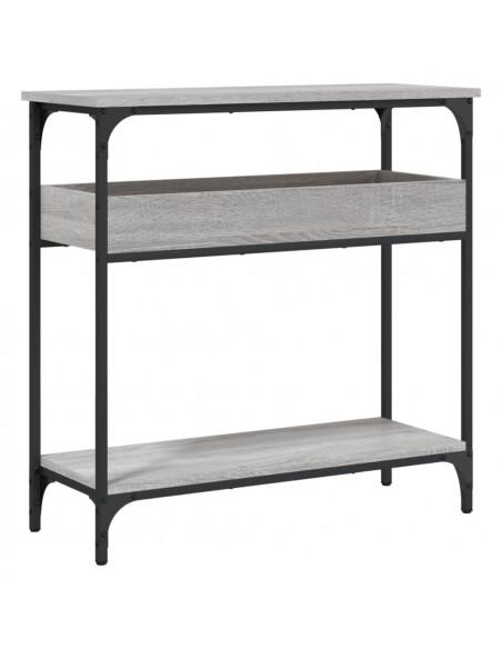 Tavolo Consolle Ripiano Grigio Sonoma 75x29x75cm Multistrato