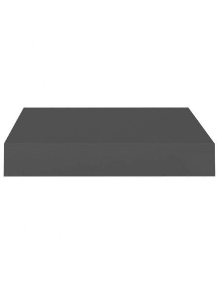 Scaffale a Parete Grigio Lucido 23x23,5x3,8 cm in MDF