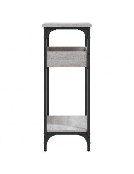 Tavolo Consolle Ripiano Grigio Sonoma 75x29x75cm Multistrato