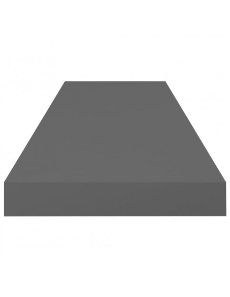 Scaffale a Parete Grigio Lucido 80x23,5x3,8 cm in MDF