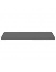 Scaffali a Parete 4 pz Grigio Lucido 80x23,5x3,8 cm in MDF