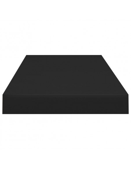 Scaffali a Parete 2 pz Neri 60x23,5x3,8 cm in MDF