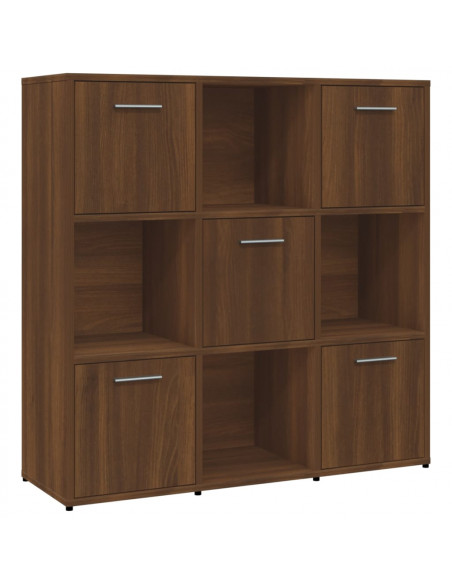 Libreria Rovere Marrone 90x30x90 cm in Legno Multistrato