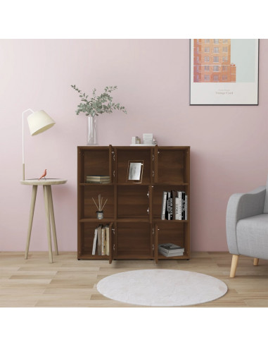 Libreria Rovere Marrone 90x30x90 cm in Legno Multistrato
