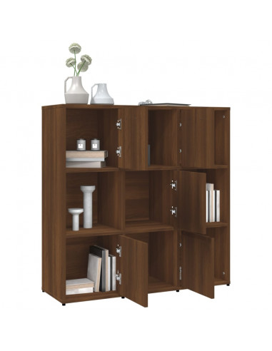Libreria Rovere Marrone 90x30x90 cm in Legno Multistrato