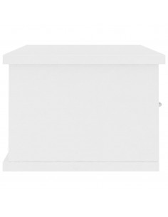 Scaffale con Cassetti a Parete Bianco 60x26x18,5 cm Multistrato