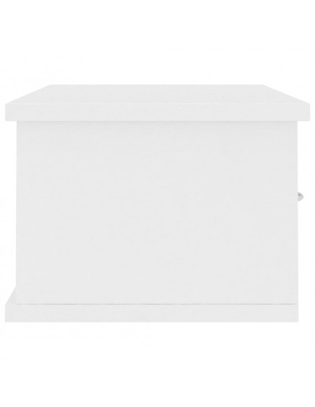 Scaffale con Cassetti a Parete Bianco 60x26x18,5 cm Multistrato