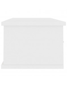 Scaffale con Cassetti a Parete Bianco 88x26x18,5 cm Multistrato