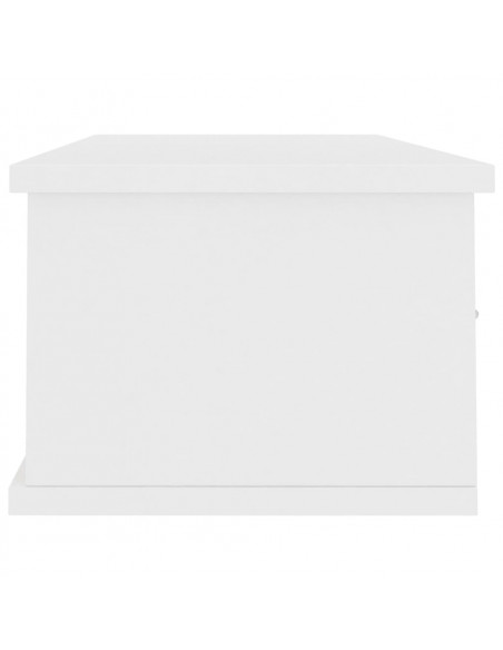Scaffale con Cassetti a Parete Bianco 88x26x18,5 cm Multistrato
