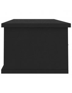 Scaffale con Cassetti a Parete Nero 88x26x18,5 cm Multistrato