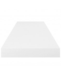 Scaffali a Parete 2 pz Bianco Lucido 80x23,5x3,8 cm in MDF