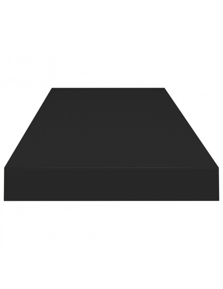 Scaffale a Parete Nero 80x23,5x3,8 cm in MDF