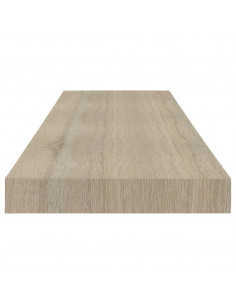 Scaffali a Parete 2 pz Rovere 80x23,5x3,8 cm in MDF