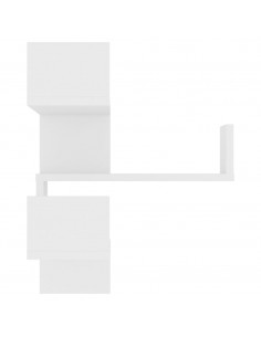 Scaffale Parete Angolo Bianco 40x40x50 cm in Legno Multistrato