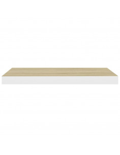 Scaffali a Parete 4 pz Rovere e Bianco 60x23,5x3,8 cm in MDF