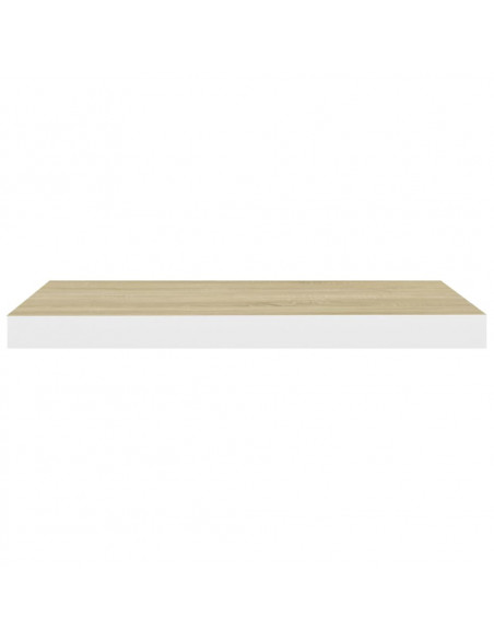 Scaffali a Parete 4 pz Rovere e Bianco 60x23,5x3,8 cm in MDF