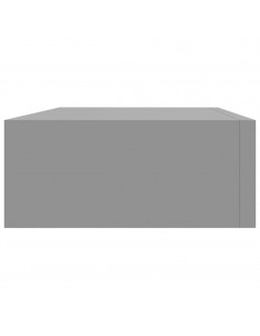 Scaffale con Cassetti da Parete Grigio 40x23,5x10 cm in MDF