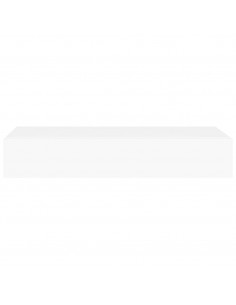 Scaffali con Cassetti da Parete 2 pz Bianchi 60x23,5x10 cm MDF