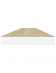 Scaffali a Parete 4 pz Rovere e Bianco 120x23,5x3,8 cm in MDF
