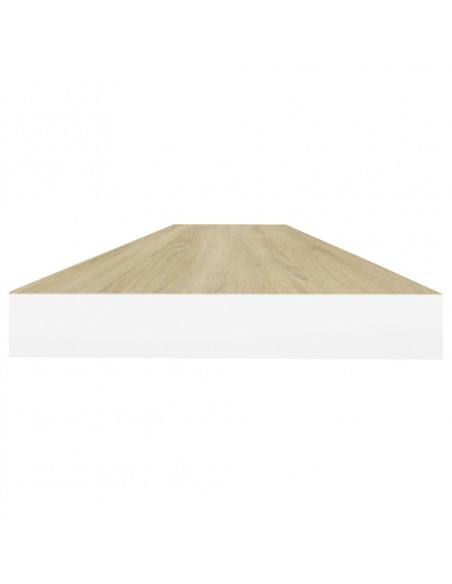 Scaffali a Parete 4 pz Rovere e Bianco 120x23,5x3,8 cm in MDF