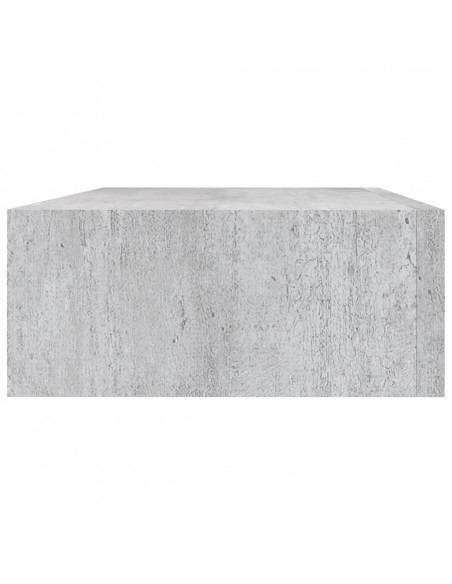 Scaffale con Cassetti da Parete Grigio Cemento 40x23,5x10cm MDF
