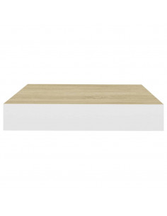 Scaffali a Parete 2 pz Rovere e Bianco 23x23,5x3,8 cm in MDF