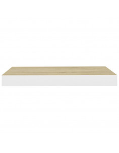 Scaffali a Parete 4 pz Rovere e Bianco 50x23x3,8 cm in MDF