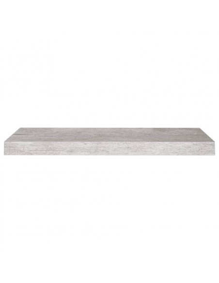Scaffali a Parete 2 pz Grigio Cemento 60x23,5x3,8 cm in MDF