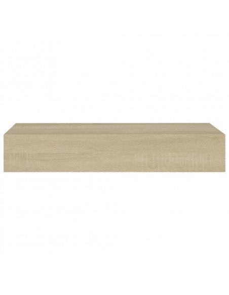 Scaffali con Cassetti da Parete 2 pz Rovere 60x23,5x10 cm MDF
